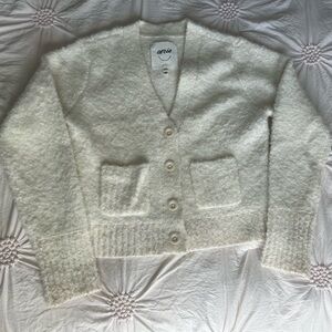 Aerie Women's Soft Cream Cardigan